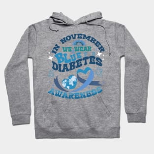 In November We Wear Blue Diabetes Awareness Month Gifts Hoodie